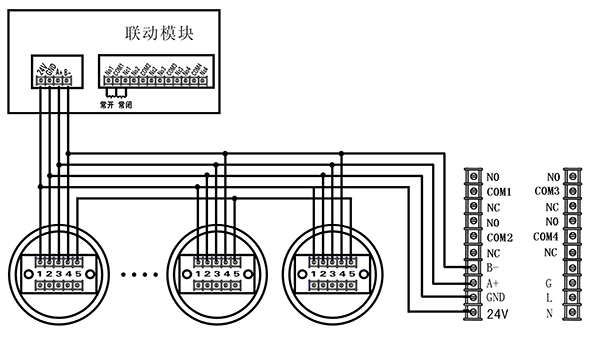 联动模块接线示意图